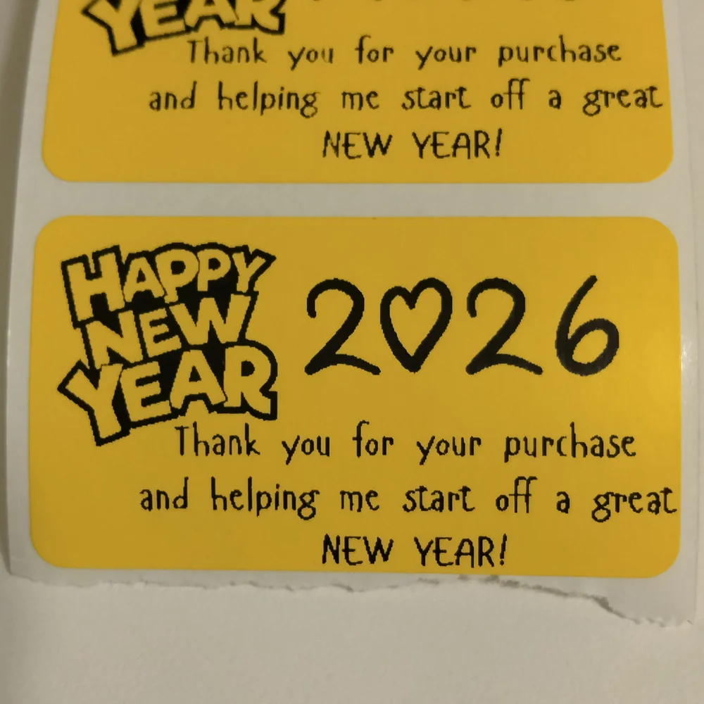 💙100 Happy New Year- Shipping Labels Thermal Packaging Stickers 2.25